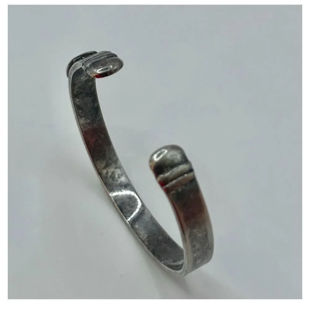 Until there's a cure  HIV  awareness silver  cuff bracelet